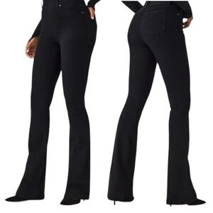 SPANX High Rise Flare Jean Denim Pull-On Black Small Tall